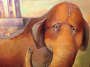 Картина Индийский слон..Тадж Махал