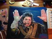 Картина маслом от юного художника для всеми известного Michael Jackson